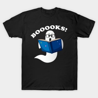 Ghost Reading Books Halloween - Booooks! T-Shirt